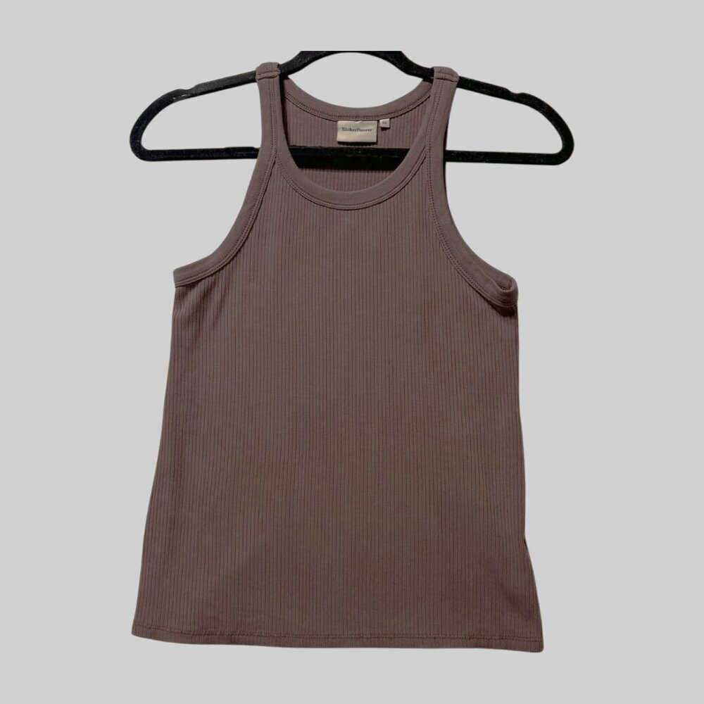 RicherPoorer Women's Ribbed Tank Top Mauve/Brown Size X-Small